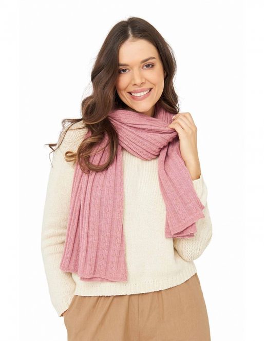 Hovedbilde Alpakka skjerf / reiseteppe, Suave, Rosa