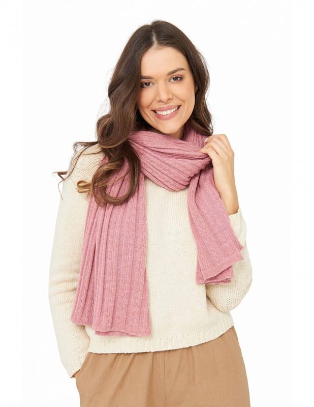 Alpakka skjerf / reiseteppe, Suave, Rosa