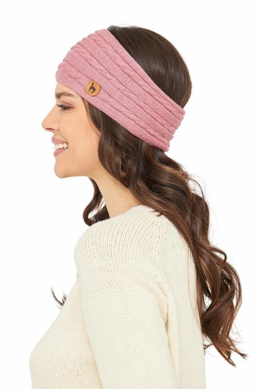 Alpakka pannebånd, Suave, rosa