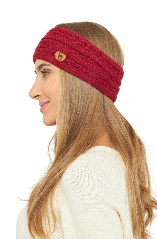 Alpakka pannebånd, Suave, rød