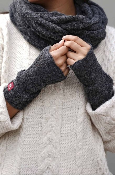 Hovedbilde Alpakka pulsvarmer, Hadia, antrasitt