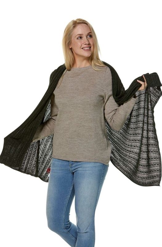 Alpakka skjerf / reiseteppe, Suave, Mosegrønn