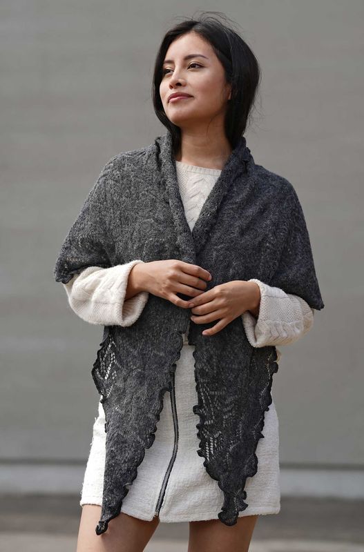 Hadia Sjal + Pulsvarmer, antrasitt