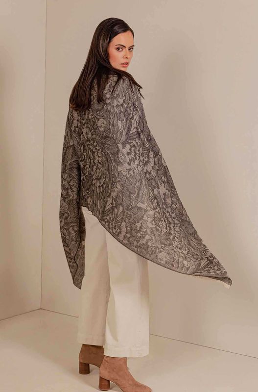 Alpakka sjal, Shadi, grå