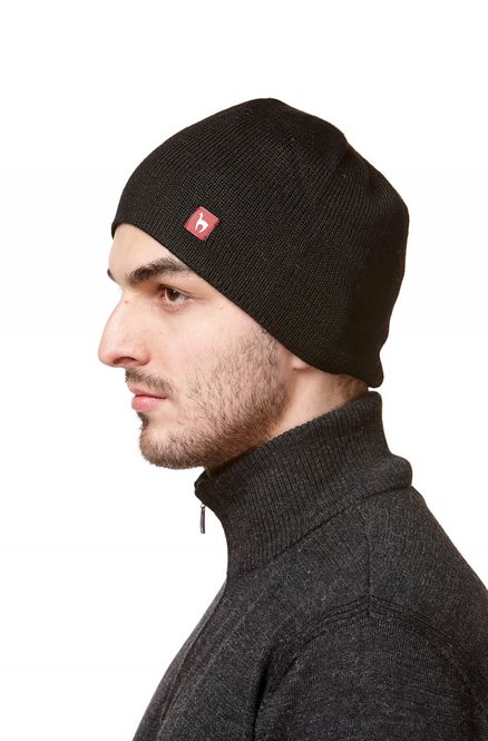 Hovedbilde Alpakka lue, vendbar lue, Unisex- Sort/Grå