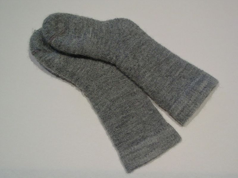 Alpakka barnesokk uten antiskli, grå