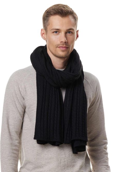 Hovedbilde Alpakka skjerf / reiseteppe, Suave - Sort