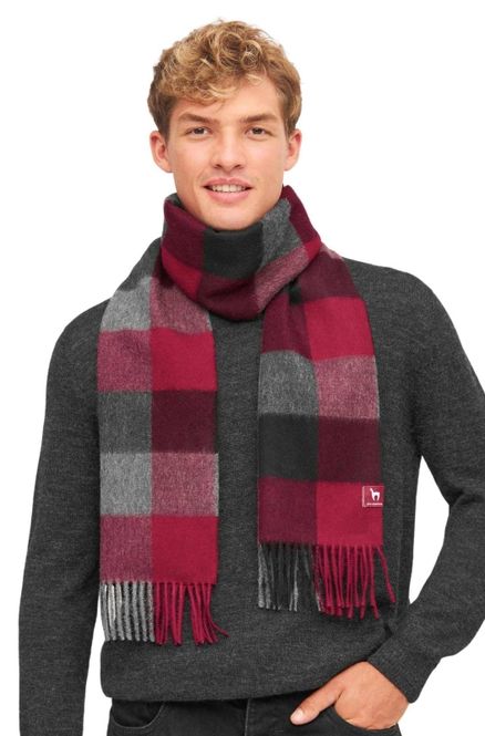 Hovedbilde Alpakka skjerf, Karo, Unisex - Rød