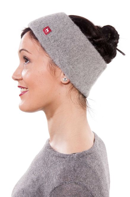 Hovedbilde Alpakka pannebånd, Stretch, unisex - Sølvgrå
